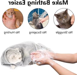 Multifunctionele Waszak voor Katten - Veiligheidstas voor Bad, Nagels Knippen en Verzorging — thumbnail 5