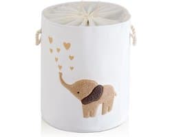 Thijox - Wasmand voor Kinderen, Jongens, Opbergmand van Zeildoek, Extra Groot 58 L, Opvouwbare Vuile Wasmand met Trekkoord Sluiting voor Baby- en Kind