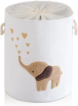 Thijox - Wasmand voor Kinderen, Jongens, Opbergmand van Zeildoek, Extra Groot 58 L, Opvouwbare Vuile Wasmand met Trekkoord Sluiting voor Baby- en Kind — thumbnail 1
