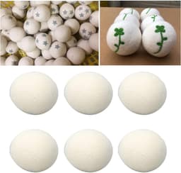 SnelShoppen - 6 Stuks Wollen Droogballen - Hoge Dichtheid, Verminderen Statische Elektriciteit, Absorberen Vocht, Milieuvriendelijk, Wasverzachter, Dr — thumbnail 4