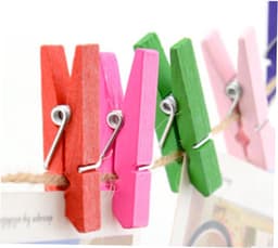 Houten Wasknijpers - Kleine Clips - Foto's Ophangen - Regenboog Kleuren - 100 Stuks - Multicolor — thumbnail 4