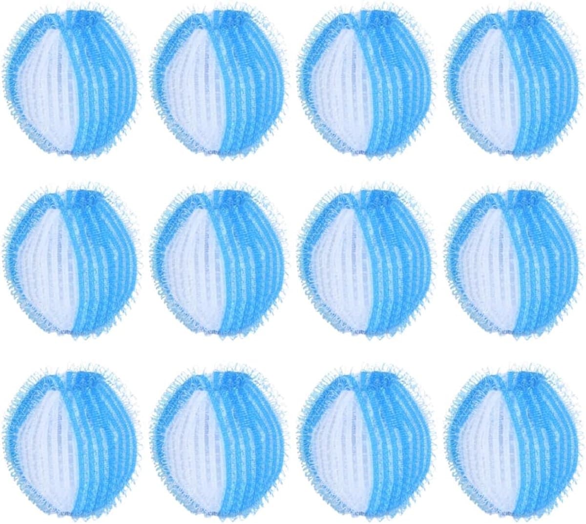Wasmachineballen 12 stuks - blauw - herbruikbaar - voor het verwijderen van dierenhaar - ShopVlot — afbeelding 1
