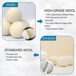 Solidchoice - Set van 6 Wol Droogballen voor de Droogtrommel — thumbnail 4