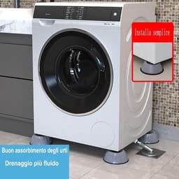 Antivibratievoeten Wasmachine - Trilvoetjes Rubber - Apparaat Stabiliseren - Universeel Antislip - Set van 4 - Zwart — thumbnail 3