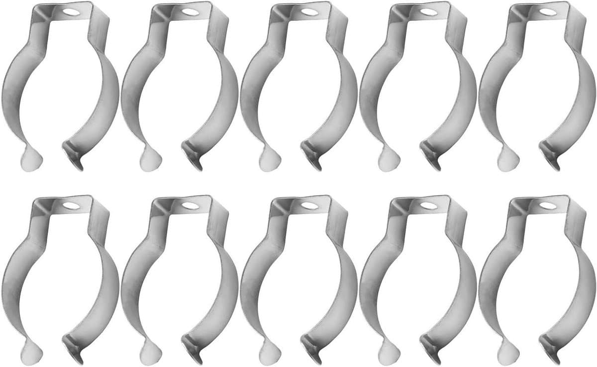 Roestvrijstalen Veerklemmen - Gereedschapshangers Clips - Gereedschap Organiseren - Zwaar Gebruik Ontwerp - 19 mm - Zilver — afbeelding 1