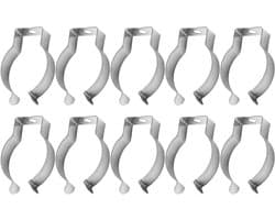 Roestvrijstalen Veerklemmen - Gereedschapshangers Clips - Gereedschap Organiseren - Zwaar Gebruik Ontwerp - 19 mm - Zilver