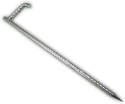 Grondanker Staal - Haringen Bouwhek - Constructie Beveiligen - Verzinkt Staal - 430mm - Zilver — thumbnail 1
