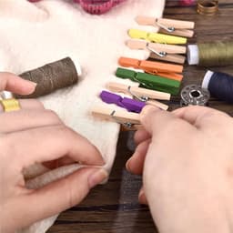 Houten Pinnen - Kleine Klemmen - Knutselen en Decoreren - Natuurlijk Hout - 400 stuks - Mix — thumbnail 4