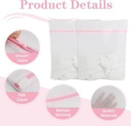 Set van 2 Wasnetten voor de Wasmachine, Premium Waszak, 40 x 50 cm, Bescherming Tegen Vervorming en Vouwen, Ideaal voor Kleding en Delicate Stoffen — thumbnail 5