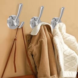 2-pack handdoekhaken voor badkamerwandmontage, materiaal geborsteld nikkel, geschikt voor handdoeken, badjassen en handdoekhaken, moderne handdoekhaken voor in de badkamer — thumbnail 3
