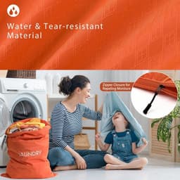 Reiswaszak waterdicht - Waszak groot - Opvouwbare wasopbergtas - 2 stuks - Ritssluiting - Voor reizen/vakantie — thumbnail 2