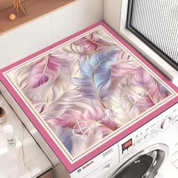 Wasmachine Top Mat - Beschermmat - Apparaten Beschermen - Sneldrogend en Antislip - 70x70cm - Paars — thumbnail 1