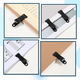 Metalen klemmen, 12 stuks krokodillenklemmen, 1,3 cm, klein, antislip, gordijnklem, brede veerklemmen, zwart, mini-wasknijpers voor foto's, gordijnen, kleding, snacks, knutselwerk — thumbnail 4