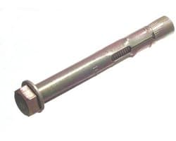 Kokeranker Bouten - Mouw anker - Metselwerk Bevestigen - Hex Kop - M8 x 80mm - Zilverkleurig