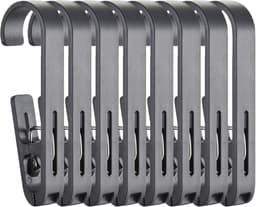 Wasknijpers - Klemmen - Wassen Organiseren - Antislip Grip - 8 Stuks - Zwart — thumbnail 1