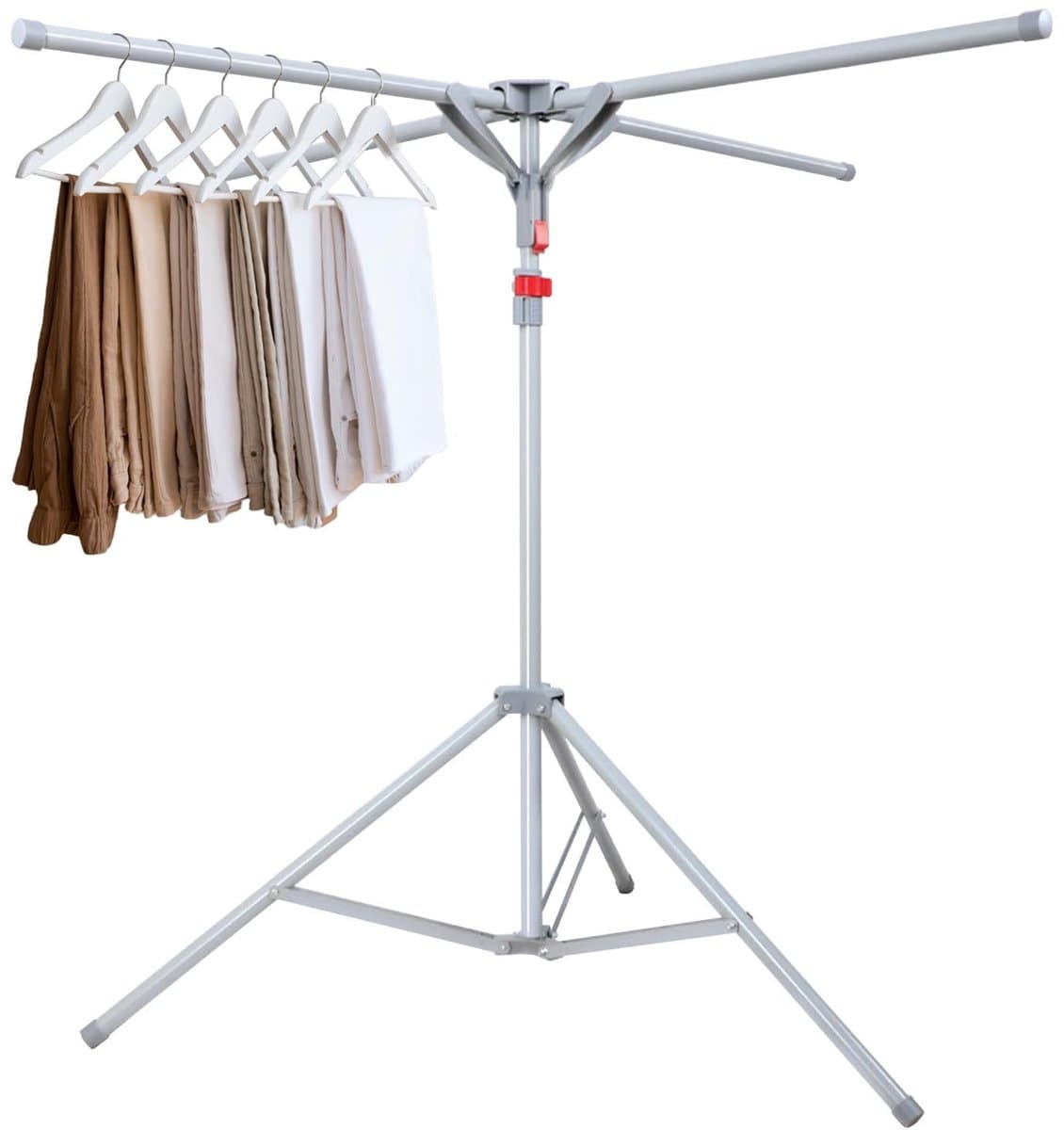 Dailygoods - Inklapbaar Droogrek met 4 Armen - Verstelbaar van 120 tot 170 cm — afbeelding 1