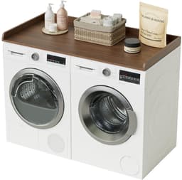 Dailygoods- Werkblad voor Wasmachine/Droger - Houten Werkblad - Opbergruimte - Organisatie - Glad en Gemakkelijk Schoon te Maken - Afmetingen 137 × 70 × 7 cm - Aanrechtblad — thumbnail 1
