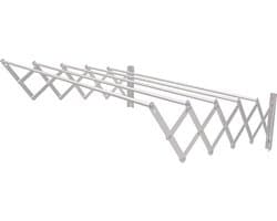 - Uitschuifbare wandwaslijn - Afmetingen: 180x14x3 cm - Droogoppervlak: 9 m² - Roestvrij staal en aluminium - Roestvrijstalen schroeven - Voor binnen- en buitengebruik - Eenvoudige installatie