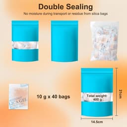 10 g x 40, herbruikbare silicagelzakjes, silicagel, droogmiddel voor levensmiddelen, 3D-printer, filamentdroger, schoenendozen en opslag — thumbnail 3