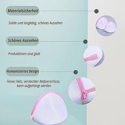 Wasnet - Wasnet voor wasmachine - Waszak voor beha's - Waszakken voor wasgoed - 3 Stuks - Roestvrij staal rits - Duurzaam polyester — thumbnail 3