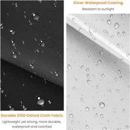 SnelShoppen - Swivel Clothesline Cover - Waterdichte Bescherming voor Rotatieve Waslijnen - Universele Maat 165x15x15cm - Met Rits en Trekkoord - Tuin — thumbnail 2