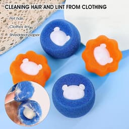 SnelShoppen - Wasmachine Dierenhaarverwijderaar, 8-pack Herbruikbare Haarverwijderingsballen, Pluizenfilter voor Effectieve Dierenhaar en Pluizen Verw — thumbnail 5