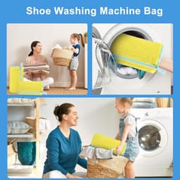 SnelShoppen - 2 Stuks Schoenwaszak - Verbeterde Waszak voor Schoenen - Herbruikbare Waszak voor in de Wasmachine - 360° Reiniging voor Sneakers en Sch — thumbnail 3