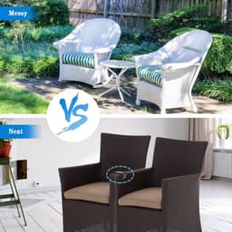 SnelShoppen - 12 Stuks Meubel Clips voor Tuinmeubels, Rattan Meubel Verbindingsclips, Plastic Klemmen voor Wicker Tuinmeubilair, Stabiliserende Clips — thumbnail 2