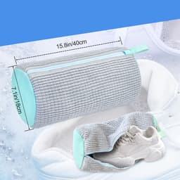 Schoen Waszakken (2 Stuks) Met 360° Fluwelen Binnenkant - Verstevigde Ritssluiting Machinewasbaar - Herbruikbaar Beschermend Gaas Voor Sneakers En Katoenen Schoenen — thumbnail 5