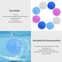 SnelShoppen - 8 Stuks Droogballen - Was- en Droogballen voor Wasdroger, Herbruikbaar en Efficiënt voor Donsjacks en Kleding, Perfect voor Thuisgebruik — thumbnail 2