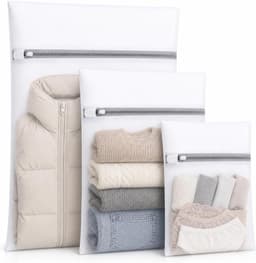 Waszakken, maat XL, L en M, met verborgen ritssluiting, voor gevoelige kleding, bescherming voor kleding, beha's en ondergoed, herbruikbaar en robuust, 3 stuks — thumbnail 1