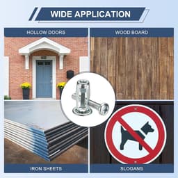 METERXITY 20-pack M6 x 20 holle deurankerset, bloemblaadjesmoeren uitbreidingsschroef krikmoer voor holle wand/aluminium bekleding/stalen buizen/ijzeren platen/kunststof panelen [zilverkleur] — thumbnail 2