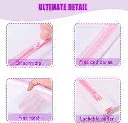 Set van 4 Herbruikbare Waszakken met Rits voor Delicate Kleding, Ondergoed en Lingerie - Ideaal voor Reis en Wasmachine, 23×30cm/30×40cm — thumbnail 5