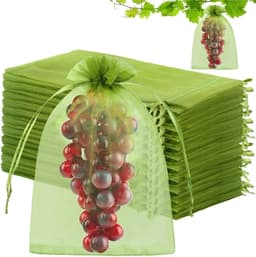 Fruitbewaarzakken - Fruitzakjes Netzakken - Voedsel Drogen Bewaren - Ademende Stof - 100 stuks - Veelkleurig — thumbnail 4