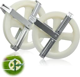 wastouw verwijzing katrollen - 12,7 cm nylon wiel met aluminium as roestvrij weerbestendig voor familie outdoor touw 2 stuks — thumbnail 1