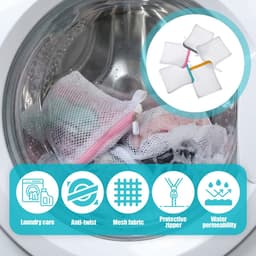 Wasnet, kleine waszak, kleine wasmachine, mini-waszak, kleine waszakken, net, waszak, opbergzak — thumbnail 2