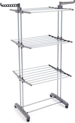 Droogrek toren – 4-laags kledingdroger met 6 inklapbare vleugels, verstelbare etages, ruimtebesparend, 173 cm — thumbnail 1