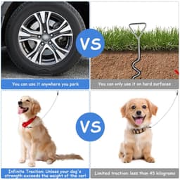 Honden, grondanker voor honden, grondanker, hondenhouder, voor uitstapjes in de auto, voor puppy's en honden, camping, outdoor, accessoires — thumbnail 2