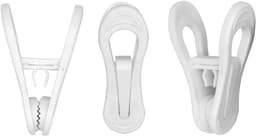 25 stuks- wasknijpers-wasknijpers kunststof -wasknijpers groot-wasknijpers plastic -Droogrek Knijpers -Knijpers-Binnen en Buiten-Strandlaken Knijpers - Badlaken Clips -Voor Handdoeken, Hoed, Jurken,Badhanddoek-Winddicht-Anti Slip-Wit-7cm — thumbnail 4