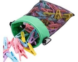 Wasknijperhouder - Knijperzak Organizer - Wasknijpers Opbergen - Machinewasbaar Ontwerp - 30x20 cm - Groen
