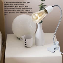 Solidchoice - Flexibele Licht Socket - E26/E27 Lampenhouder - 360° Zwanenhalslamp - 20 Inch Verlichting - Ideaal voor Planten Groeien en Kantoor - Ener... — thumbnail 3