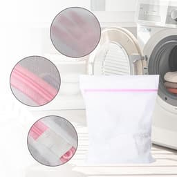 Solidchoice- Wasnetten 3 Stuks - Fijnmazige Waszak - Herbruikbare Netwaszak - Ritssluiting - 50 cm x 60 cm - Beschermt Kleding tegen Schade — thumbnail 3