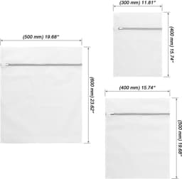 Dailygoods- Waszakken Set van 9 - Waszakken met Ritssluiting - Waszakken voor Wasmachine - Waszakken voor Ondergoed - Waszakken voor Handdoeken - Lichtgrijs Polyester - Wasnetjes — thumbnail 3