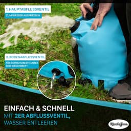 Handwasmachine Zonder Stroom – Draagbare Waszak met Wasbord – Opvouwbare Reiswasmachine – 30 Liter Voor Camping en Reizen — thumbnail 1