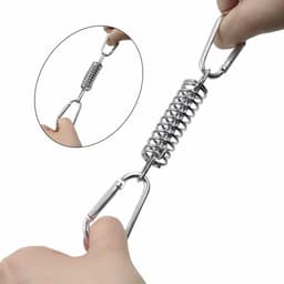 Tension springs set van 5 - RVS - Dubbele gespen - Geschikt voor tenten en luifels - SnelShoppen — thumbnail 3