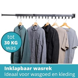 DailySupplies® Wasrek Inklapbaar op Wieltjes - Droogmolen - Droogtoren Staand — thumbnail 2