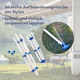 RFWR® Droogmolen Aluminium - Inklapbaar en In hoogte Verstelbaar, Weerbestendig en Ruimtebesparend — thumbnail 3