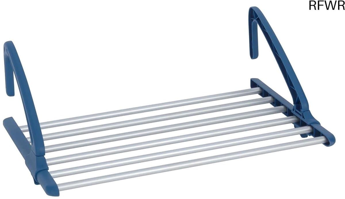 RFWR® Telescopische wasdroger voor balkon en binnen, uitschuifbaar van 57-106 cm, aluminium, roestvrij — afbeelding 1