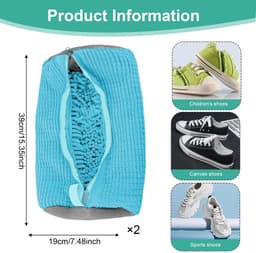 Unyqoos® Schoenwaszakken met Rits voor Bescherming en Reiniging van Schoenen in de Wasmachine — thumbnail 2