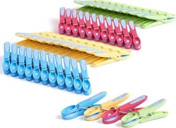 wasknijpers plastic-Knijper bloem-48 stuks blauw-geel-groen-roze-van wasknijpers — thumbnail 4
